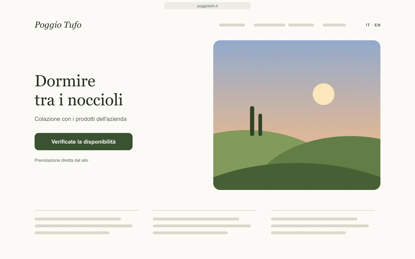 Poggio Tufo: il sito nuovo visto dal computer